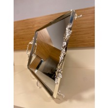 Tepsi Döküm Pirinç Gümüş Kulplu Buyukboy 39X26 cm