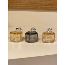 Dekoratif Kristal Mini Mücevher Kutuları 3'lü Bal ve Füme