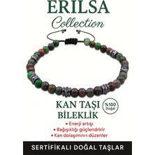 Sertifikalı Fasetli Aaa+ Terahertz ve Kan Taşı Ince Model Bileklik – Koruyucu Enerji