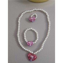 Kız Çocuk Kolye Yüzük Bilezik Seti Çocuk Takı Seti Çocuk Kolye Çocuk Bileklik Çocuk Yüzük