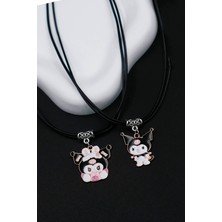 2 Adet Arkadaşlık Best Friends Kolyesi, My Melody & Kuromi Kolye