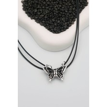 2 Adet Arkadaşlık Best Friends Kolyesi, Mıknatıslı Kelebek Kolye