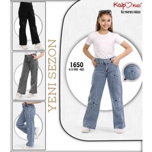 Kız Çocuk  Kot Pantolon Bol Paça