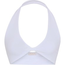 Büzgülü Beyaz Crop Top