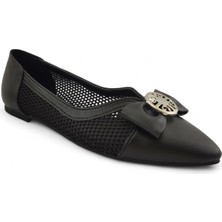 Beety 5001 Günlük Taşlı Kadın Babet-Siyah