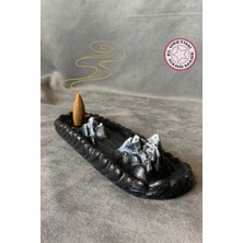 - Pınar 2572 - El Yapımı Geri Akış Tütsü Kayığı - Siyah - 5 x 18 cm