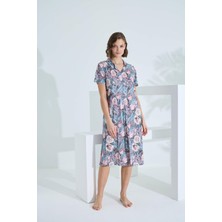 Kadın Yarım Kol Yakalı Penye Elbise - 45630