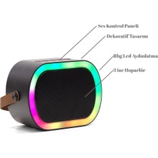 Hepu Hp S09 Taşınabilir Şarjlı Bluetooth Hoparlör Rgb USB Aux Tf