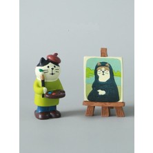 Mona Lisa Kedi Mini Figür