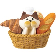 Ekmek Sepetindeki Kedi Mini Figür Kız Çocuklar İçin Hediyelik Eğlenceli Karakter