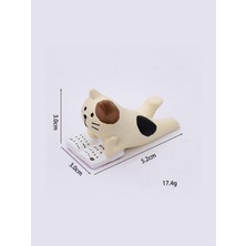 Kitap Okuyan Kedi Mini Figür