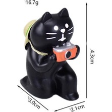 Fotoğrafçı Kara Kedi Mini Figür