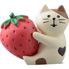 Çilekli Kedi Mini Figür