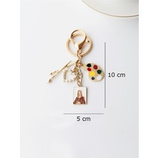 Mona Lisa Metal Charm Anahtarlık