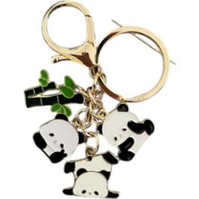 Sevimli Pandalar Metal Charm Anahtarlık