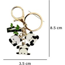 Sevimli Pandalar Metal Charm Anahtarlık