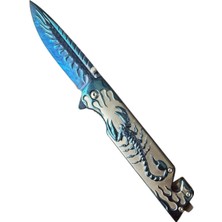 Akrep Motifli Çelik Çakı