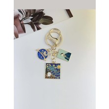 Yıldızlı Gece - Van Gogh Metal Charm Anahtarlık
