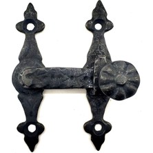 Antika Tarz Dekoratif Pirinç Kapı, Pencere Mandalı - 82X65 Mm, Oksit Tdrtr