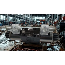 Parker Hidrolik Valf D1VW001CNJW Kapalı Merkez Çift Bobin Ng6 Cetop3 Elektrikli Yön Kontrol Valfi 24VDC