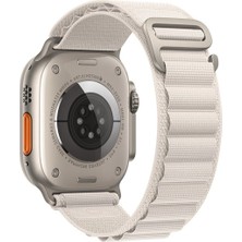 Dmay Apple Watch Seri 1/2/3/4/5/6/7/8/se/ultra  42MM 44MM 45MM 49MM Dikişsiz Premium Kumaş Alpine Loop Kordon