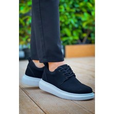 Kb-003 Kuback Siyah Süet Bağcıklı  Günlük Erkek  Ayakkabı