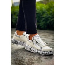 Kb-02  Kuback Bağcıklı Crocodile Beyaz Gazete Günlük Erkek Ayakkabı