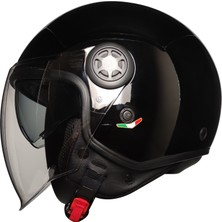Free-M FR-612 Black Açık Motosiklet Kaskı