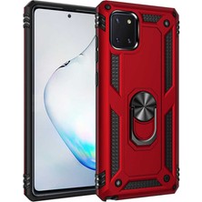 Spia Samsung Galaxy Note 10 Lite Kılıf Kırmızı Panther Yüzüklü Silikon Orijinal Esnek Ince Geliştirilmiş Dayanıklı Darbe Karşıtı Koruyucu Yeni Nesil Tasarım (Samsung Galaxy Note 10 Lite, Kırmızı)