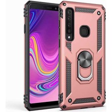 Spia Samsung Galaxy A9 2018 Kılıf Rose Gold Panther Yüzüklü Silikon Orijinal Esnek Ince Geliştirilmiş Dayanıklı Darbe Karşıtı Yeni Nesil Tasarım (Samsung Galaxy A9 2018, Rose Gold)