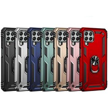 Spia Samsung Galaxy M33 Kılıf Gold Panther Yüzüklü Silikon Orijinal Esnek Ince Geliştirilmiş Dayanıklı Darbe Karşıtı Koruyucu Yeni Nesil Tasarım (Samsung Galaxy M33, Gold)