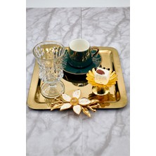Yaren Style 6'lı Kristal Desenli Premum Kahve Yanı Su Bardağı 105ML