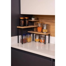 Mutfak Köşe Rafı Tezgah Üstü Düzenleyici Mutfak Rafı Baharatlık Organizer Banyo Rafı