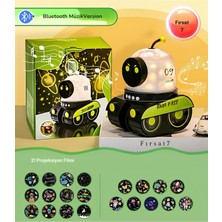 Çocuklar Için Eğitici ve Eğlenceli Robot Temali Projektör Gece Lambası 21 Filmli