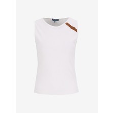 Discovery Expedition D5SL-TST3520 Kırık Beyaz Relaxed Düz Kadın Atlet