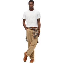Superdry Bisiklet Yaka Beyaz Erkek T-Shirt M1012218A-01C_WORKWEAR Embossed Rel