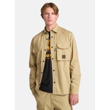 Timberland Utility Overshirt Bej Düz Erkek Gömlek