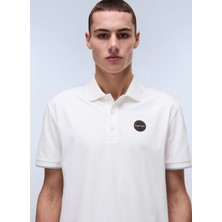 Napapijri NP0A4IDA2061-E-BADGE Sum Beyaz Relaxed Erkek T-Shirt