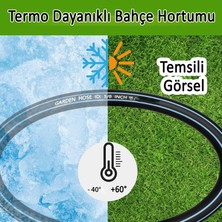 Termo Bahçe Hortumu Dayanıklı 3 Katlı Sağlam Çeşme Su Sulama Yıkama Hortum 30 Metre 12.5 mm 1/2"