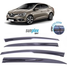 Renault Megane 4 Mugen Cam Rüzgarlığı 2016+ Sonrası 4'lü Sunplex
