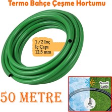 Termo Bahçe Hortumu Dayanıklı 3 Katlı Sağlam Çeşme Su Sulama Yıkama Hortum 50 Metre 12.5 mm 1/2"
