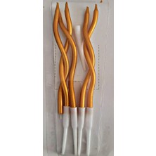 Pasta Mumu 5'li - Kıvrımlı - Altın