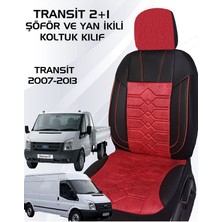 Ford Transit (2007-2013 Yıllar Arası Uyumlu ) Ön 2+1 Koltuk Kılıf Araca Özel