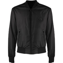 Plaque Bomber Jacket In Black