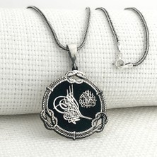 925 Ayar Gümüş Osmanlı Tuğra Tasarımlı Kolye