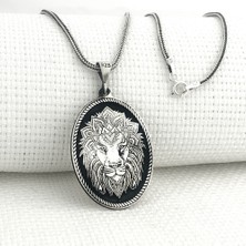 925 Ayar Gümüş Aslan Figürlü Kolye