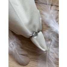 Topaz Taşı Ayarlanabilir Çelik Tel Yüzük