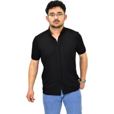 Erkek Büyük Beden Gömlek Yaka Düğmeli Tişört BGL-ST04525