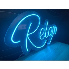 Disa Neon LED Tabela Dekoratif Aydınlatma -Relax, 40X20CM-