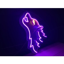 Disa Neon LED Duvar Dekoratif Aydınlatma -Kurt, 23X25CM-